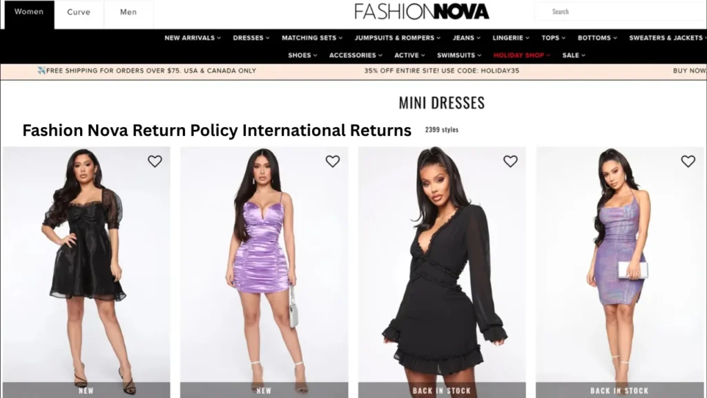 Fashion Nova Return Policy International Returns